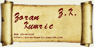 Zoran Kumrić vizit kartica